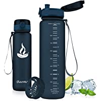 Baomay Botella de Agua Deportiva 500ml 750ml 1000ml- Adultos-Niños Bottle con Filtro- Bidon de Bebidas Plástico Tritan…